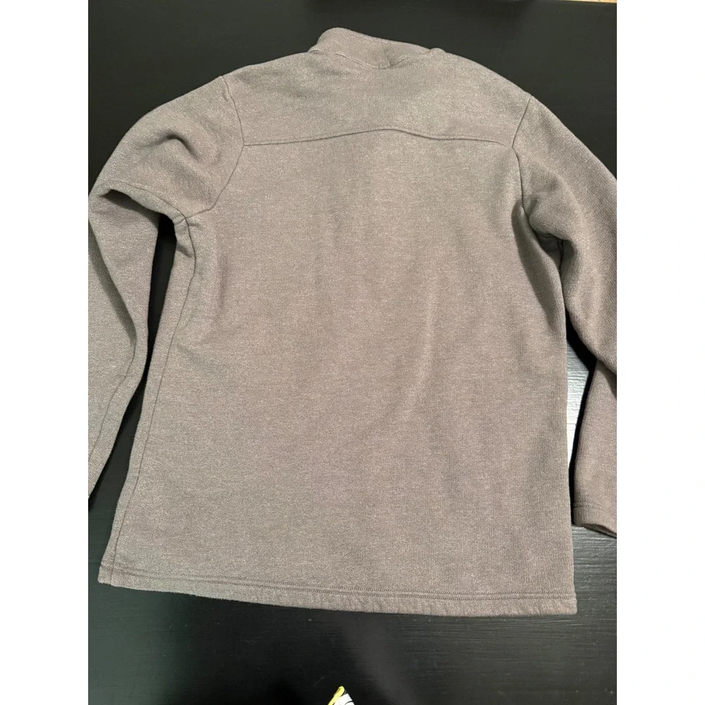 Columbia Mens Quarter Zip Fleece Pullover Brown Heathered Sweater Size M